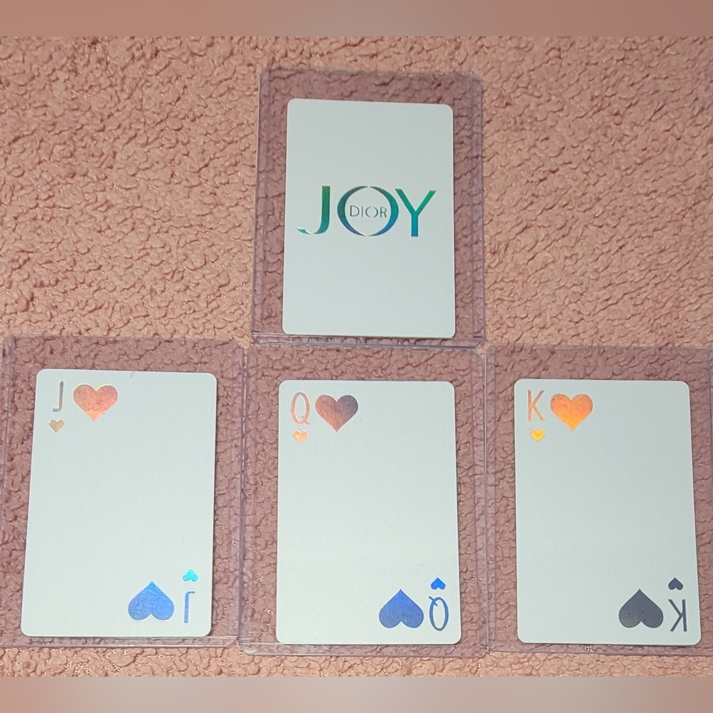 Dior JOY Holographic Playing Cards PICK ONE from King, Queen And Jack Of Hearts